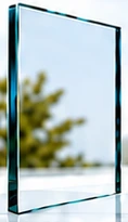 Échantillon de verre clair, transparent