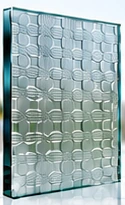 Échantillon de verre imprimé Master Carré à motif en relief