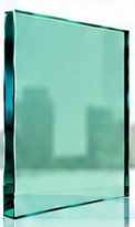 Échantillon de verre teinté vert